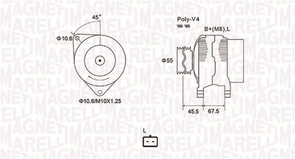 MAGNETI MARELLI Генератор 063731963010